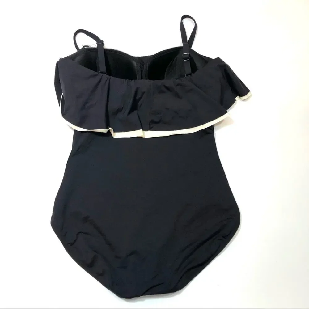 Coco Reef Agate Ruffle Bandeau one piece swimsuit - Picture 6 of 8